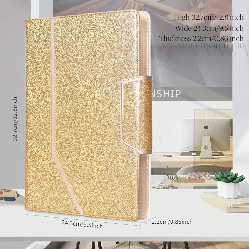 3 for $20 ✨ Gold Glitter Work Portfolio Office Tablet Case